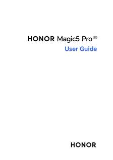 Honor Magic5 Pro manual. Smartphone Instructions.